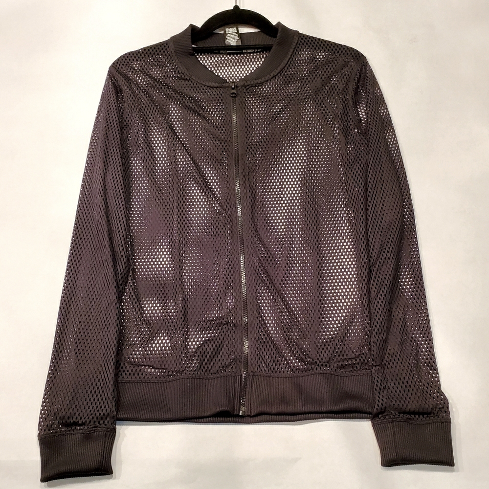 NWT Victoria's Secret SPORT Black Mesh Jacket